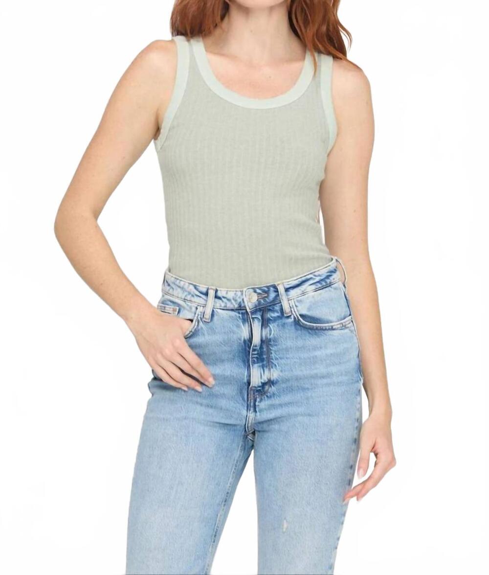 NEW PROJECT SOCIAL T cooper sweater rib tank top in moonstone